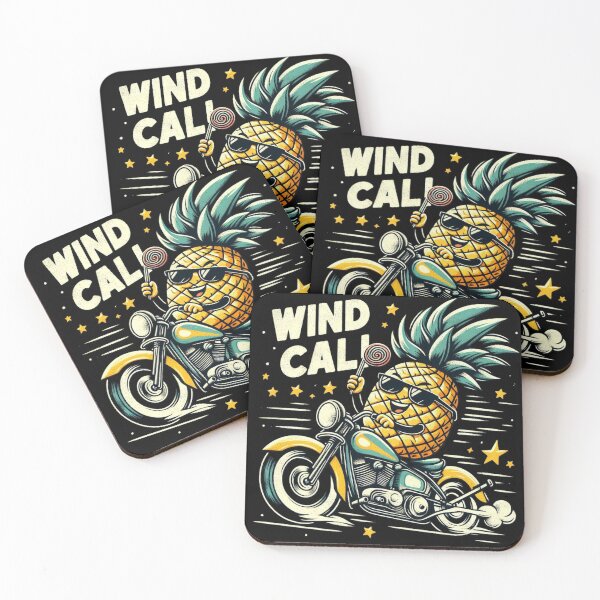 Item preview, Wind Call Pineapple: Retro Vintage Motorcycle Tropical Biker designed and sold by Zoo-Moo.
