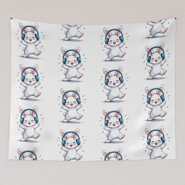 Item preview, Dancing rabbit designed and sold by PrintLabStudio.