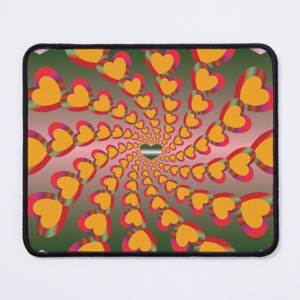 Item preview, Harmonic Hearts in Emerald Forest designed and sold by OIL Pattern Design .