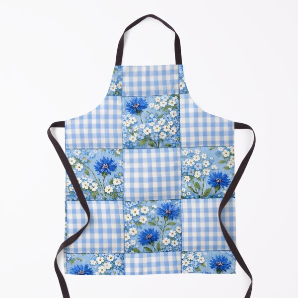 Item preview, Blue Floral Gingham Patchwork designed and sold by CharlieDesings.