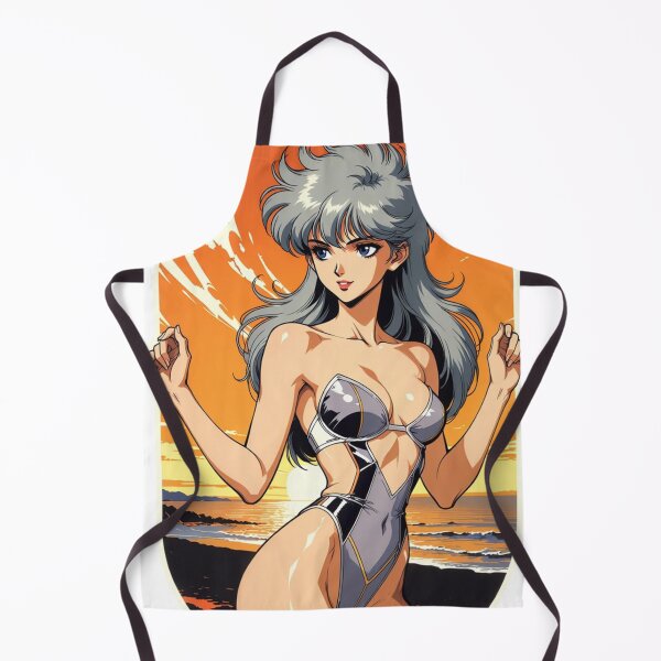 Item preview, Retro Anime Girl Sunset on the Beach designed and sold by JonelleTshirts.