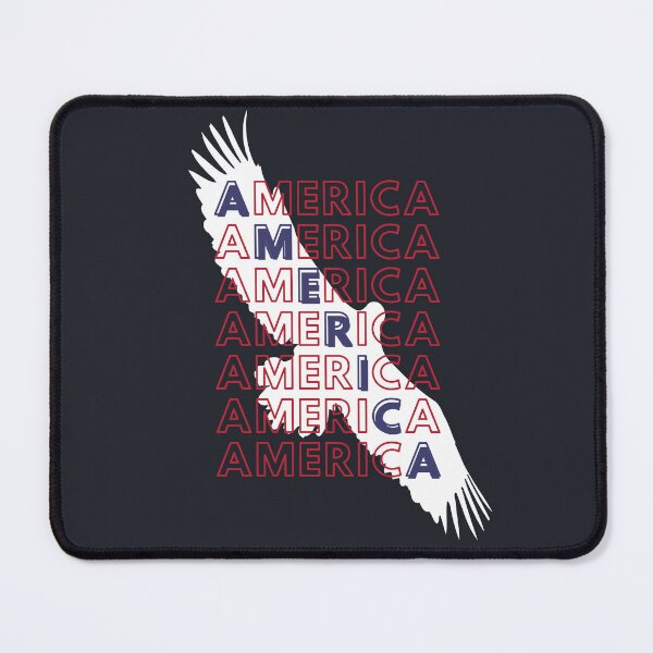 Artikelvorschau, Amerika Typografie-Design mit Adler – Patriotische Textkunst entworfen und verkauft von DesignsVault.