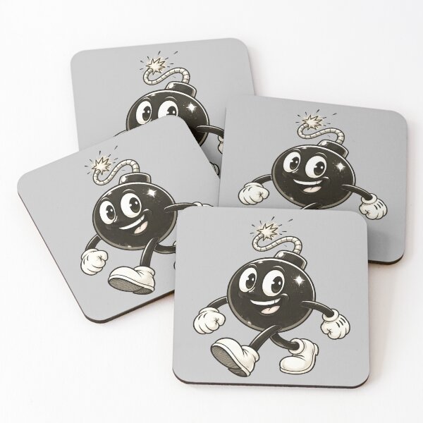 Item preview, Happy Walking Bomb – Vintage Rubber Pants Cartoon Illustration designed and sold by ExpertEsche.