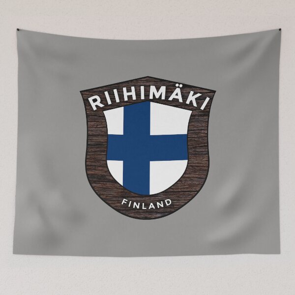 Item preview, Riihimäki Finland Emblem Flag designed and sold by World Designs.