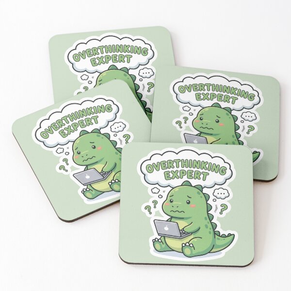 Item preview, Overthinking Expert – Cute Dinosaur designed and sold by Born to Flow.