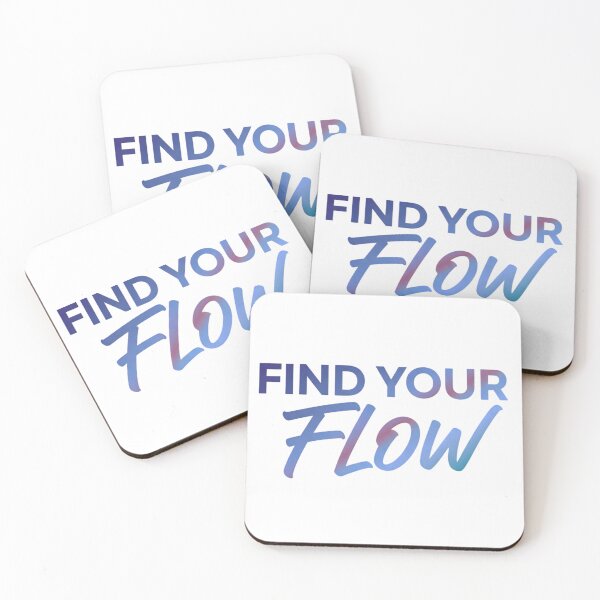 Item preview, Find Your Flow Dynamic Blue Gradient Typography designed and sold by VibranPalette.