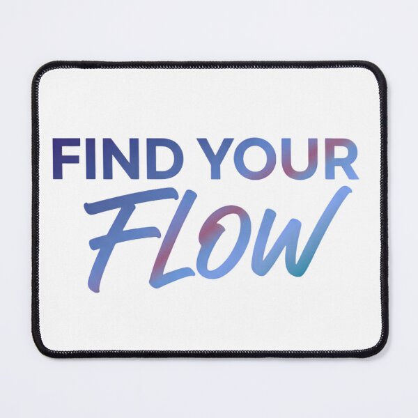 Item preview, Find Your Flow Dynamic Blue Gradient Typography designed and sold by VibranPalette.