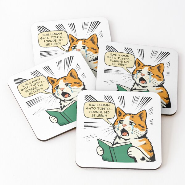 Item preview, Funny Crying Cat Reading Book – “They Call Me Silly Because I Can’t Read” designed and sold by Senkov.