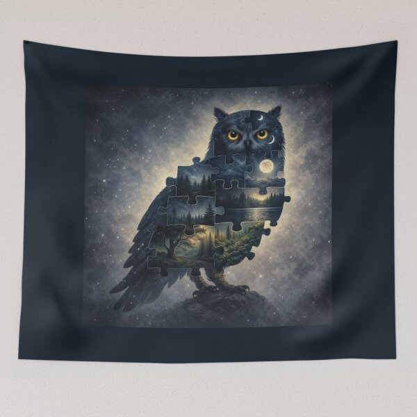 Item preview, Owl Puzzle — Night Forest Ecosystems designed and sold by GeoWild Designs.