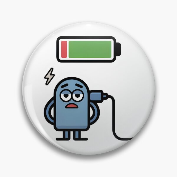 Item preview, Recharging Slowly – Low Battery Mood Cute Sticker designed and sold by StickerNexa.