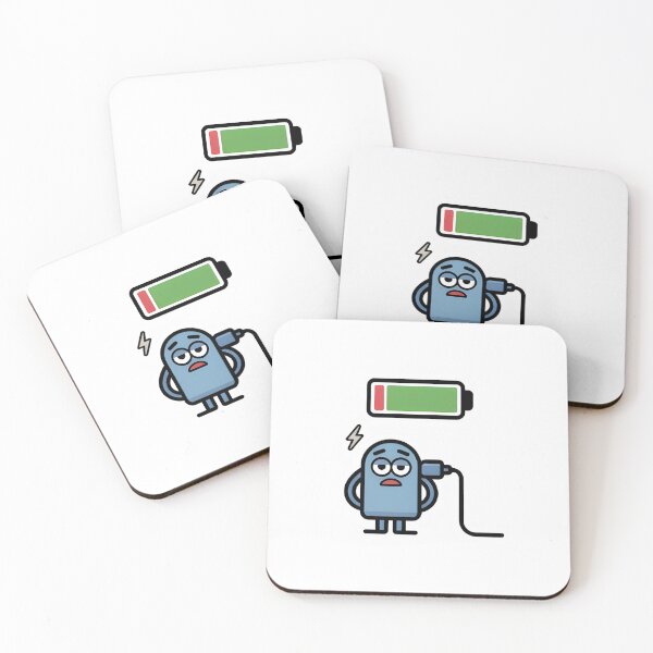 Item preview, Recharging Slowly – Low Battery Mood Cute Sticker designed and sold by StickerNexa.