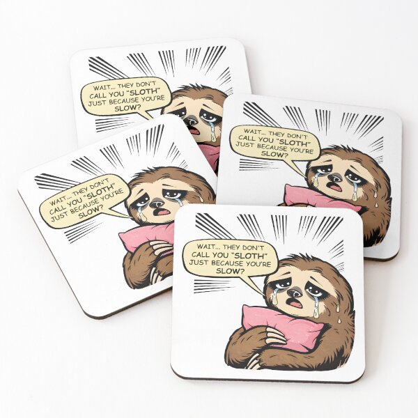 Item preview, Sad Sloth Meme – Funny Slow Animal Cartoon Illustration designed and sold by Senkov.