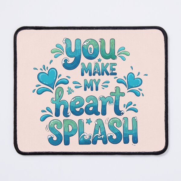 Item preview, You Make My Heart Splash – Coastal Valentine Typography Design designed and sold by Sea Gem.