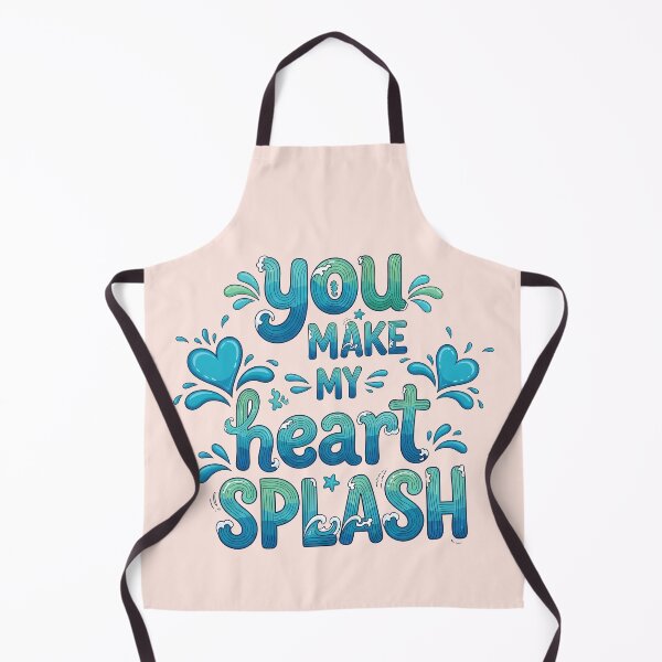 Item preview, You Make My Heart Splash – Coastal Valentine Typography Design designed and sold by Sea Gem.