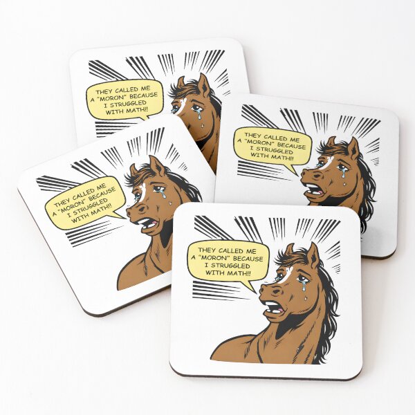 Item preview, Funny Horse Meme – Struggled With Math – Self Irony Design designed and sold by Senkov.