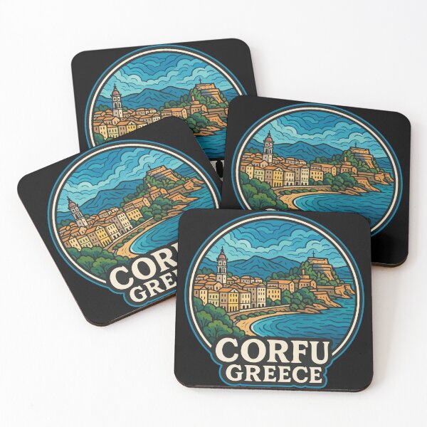 Item preview, Corfu Greece Retro Travel designed and sold by TomFrontierArt.