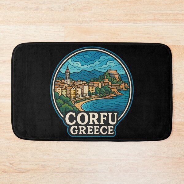 Item preview, Corfu Greece Retro Travel designed and sold by TomFrontierArt.