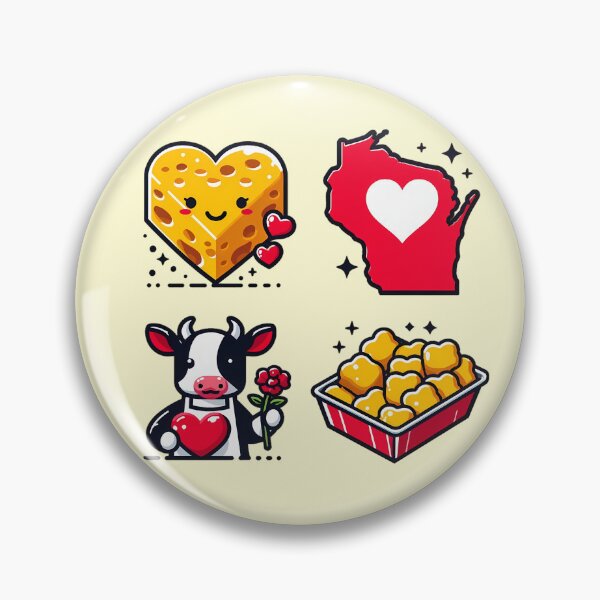 Item preview, Wisconsin Love - Cheese Curds, Cow & Map designed and sold by GREENZ0NE.