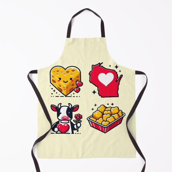 Item preview, Wisconsin Love - Cheese Curds, Cow & Map designed and sold by GREENZ0NE.