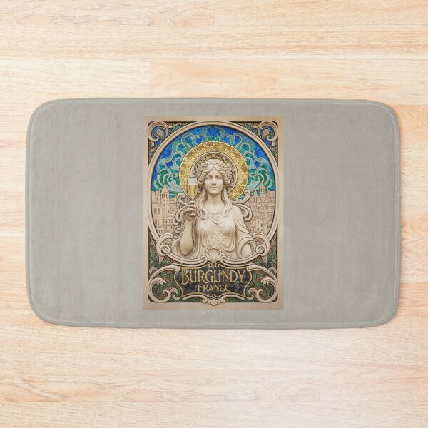 Item preview, Burgundy France – Art Nouveau Mosaic Goddess with Wine designed and sold by FrancophileFun.