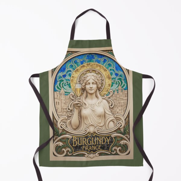 Item preview, Burgundy France – Art Nouveau Mosaic Goddess with Wine designed and sold by FrancophileFun.