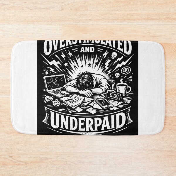 Item preview, Overstimulated and underpaid designed and sold by MotobikerMefi.