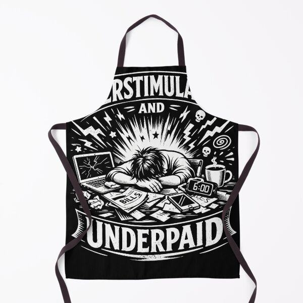 Item preview, Overstimulated and underpaid designed and sold by MotobikerMefi.