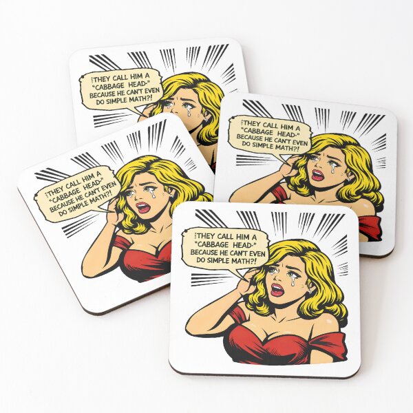Item preview, Funny Comic Pop Art Illustration – Cabbage Head Meme Quote designed and sold by Senkov.