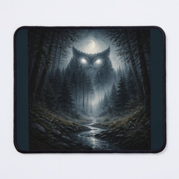 Item preview, Owl Without an Owl — Moonlit Forest Silhouette designed and sold by GeoWild Designs.