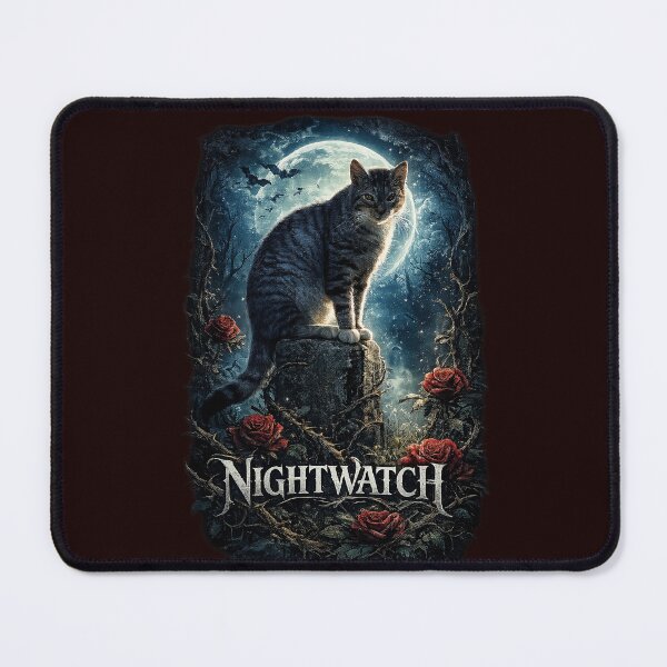 Item preview, Cat Nightwatch – Dark Fantasy Guardian of the Moon designed and sold by Irysek.