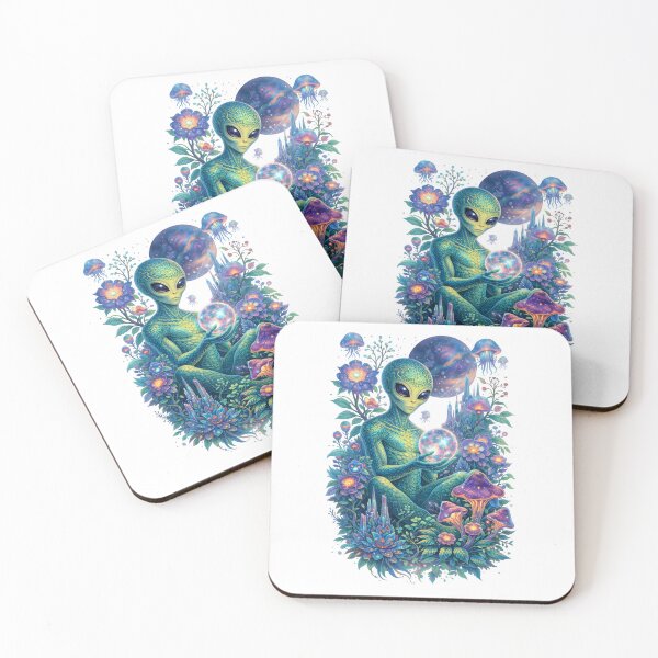 Item preview, Psychedelic Alien Garden – Cosmic Fantasy Art designed and sold by Senkov.