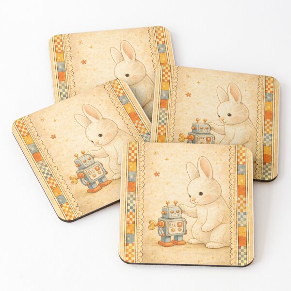 Item preview, Tin Robot Buddy Bunny | Throwback Kid Vintage Nursery designed and sold by Planthem.