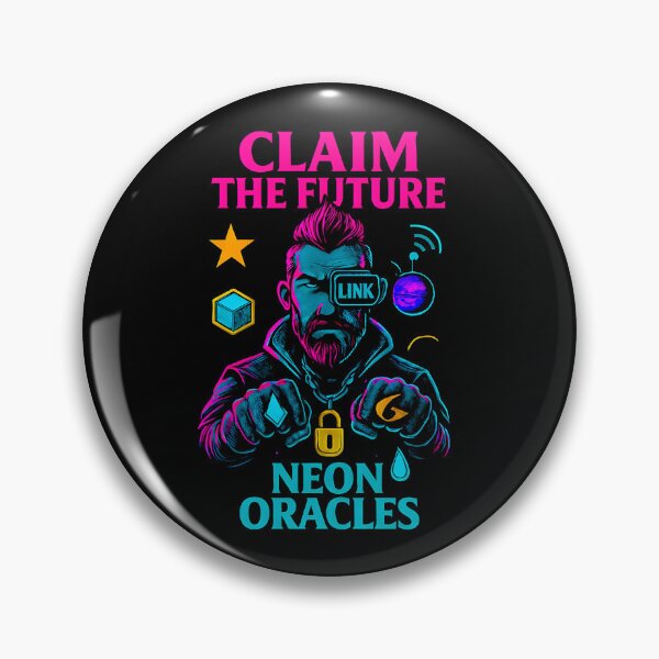 Item preview, Claim The Future - Neon Oracles Division - Chainlink Data Art - Bold Web3 designed and sold by BitCrop.
