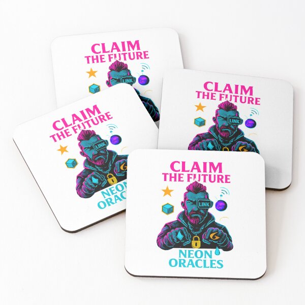 Item preview, Claim The Future - Neon Oracles Division - Chainlink Data Art - Bold Web3 designed and sold by BitCrop.