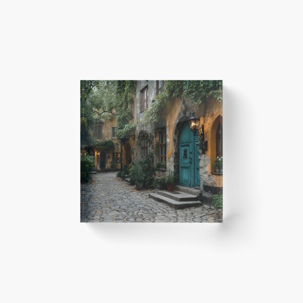 Item preview, Cobblestone Alley in Autumn – Charming Old European Village designed and sold by EK-World.