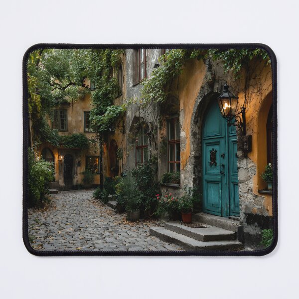 Item preview, Cobblestone Alley in Autumn – Charming Old European Village designed and sold by EK-World.