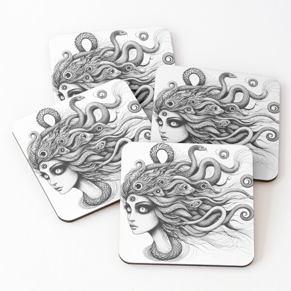 Item preview, medusa mythology art black white eyes  designed and sold by MaciejPetelski.
