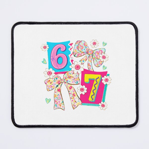Item preview, Whimsical Floral Bow Numbers 6 & 7 PNG SVG | Cute Spring Birthday Design | Pastel Number Clipart Commercial Use designed and sold by MerryHillStudio.