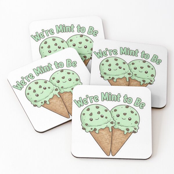 Item preview, We're Mint To Be Cute Mint Chocolate Chip Ice Cream designed and sold by GroundUpCo.