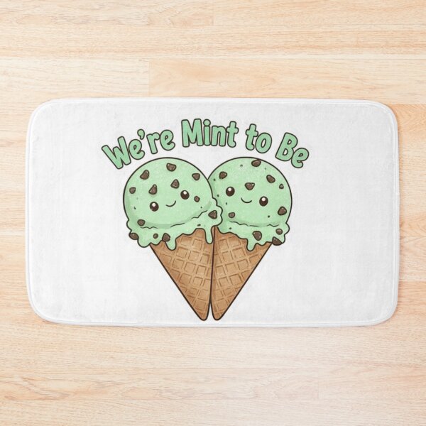 Item preview, We're Mint To Be Cute Mint Chocolate Chip Ice Cream designed and sold by GroundUpCo.