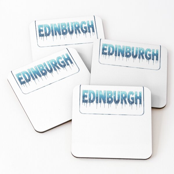 Item preview, Edinburgh Ice Blue Typography – Frozen Dripping Letters Design designed and sold by Loom on the Loch.