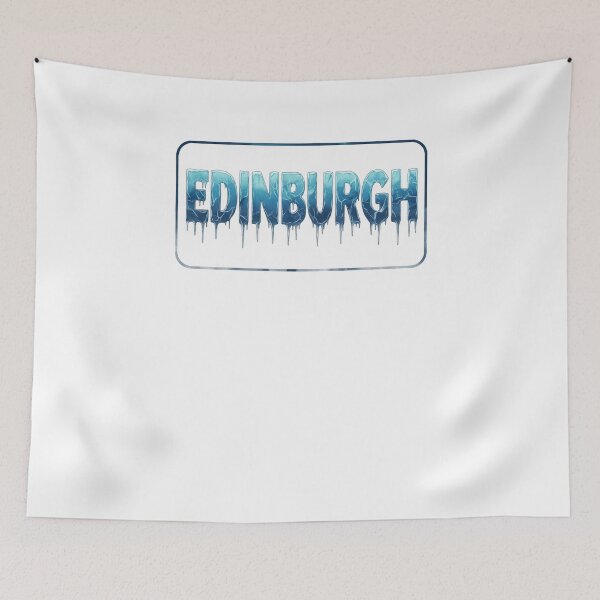 Item preview, Edinburgh Ice Blue Typography – Frozen Dripping Letters Design designed and sold by Loom on the Loch.