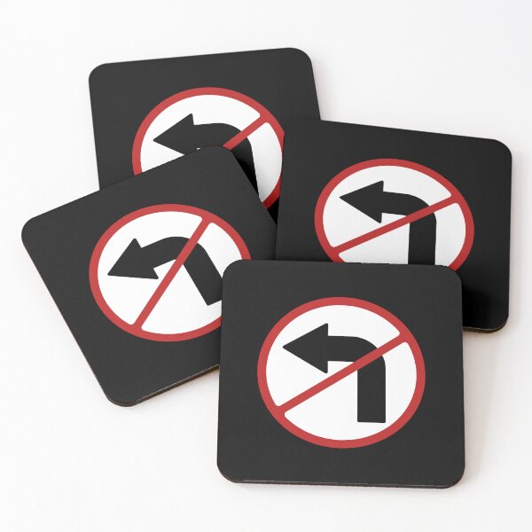 Item preview, PROHIBITED SIGN: NO LEFT TURN, ROAD SIGN, ARROW designed and sold by AASparksDesigns.