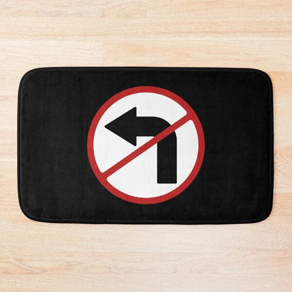 Item preview, PROHIBITED SIGN: NO LEFT TURN, ROAD SIGN, ARROW designed and sold by AASparksDesigns.
