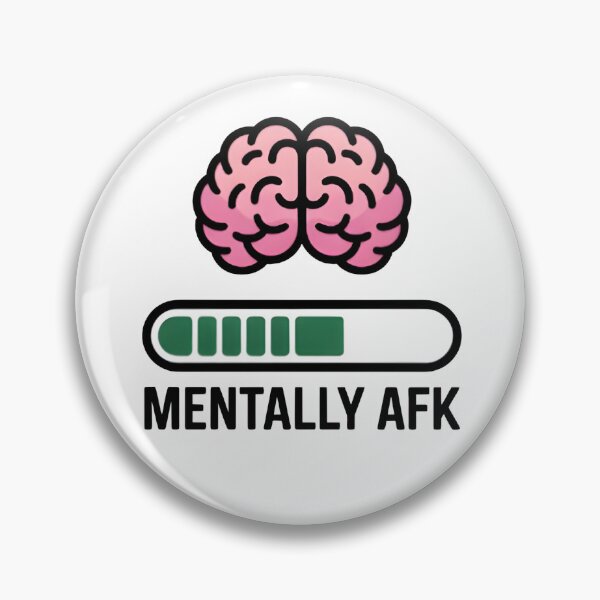 Item preview, Mentally AFK – Brain Loading Low Energy Funny Sticker designed and sold by StickerNexa.