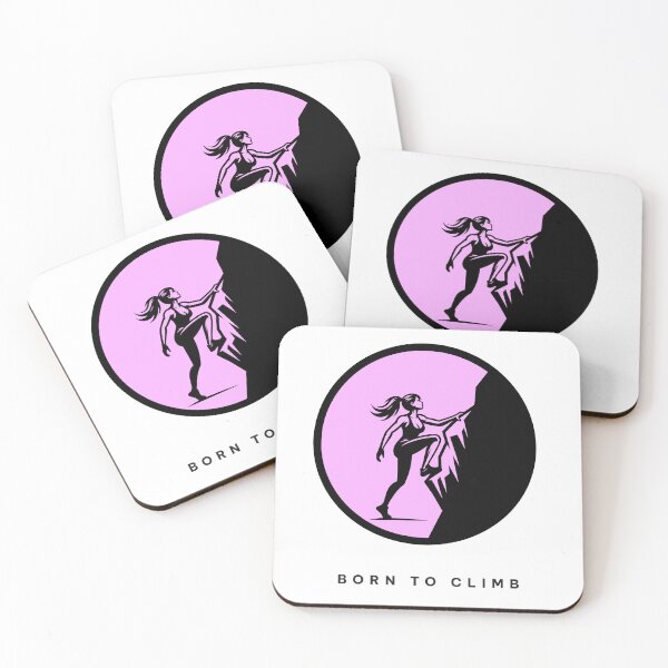 Item preview, Sporty Rock Climbing Girl Outdoor Bouldering Button Logo Emblem designed and sold by Bouldershop.