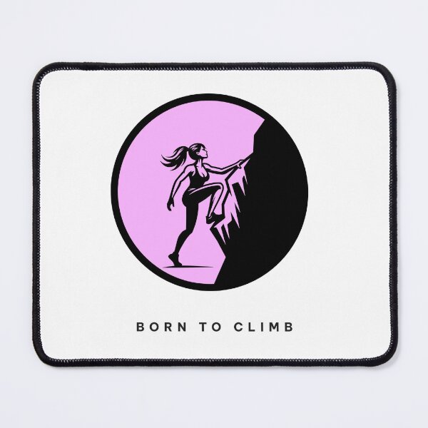 Item preview, Sporty Rock Climbing Girl Outdoor Bouldering Button Logo Emblem designed and sold by Bouldershop.