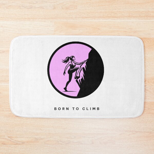Item preview, Sporty Rock Climbing Girl Outdoor Bouldering Button Logo Emblem designed and sold by Bouldershop.