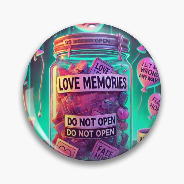 Item preview, Love Memories Jar – Do Not Open Neon Heartbreak Art designed and sold by ComedyInkFactor.
