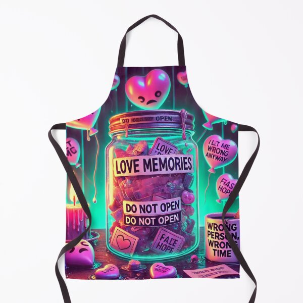 Item preview, Love Memories Jar – Do Not Open Neon Heartbreak Art designed and sold by ComedyInkFactor.